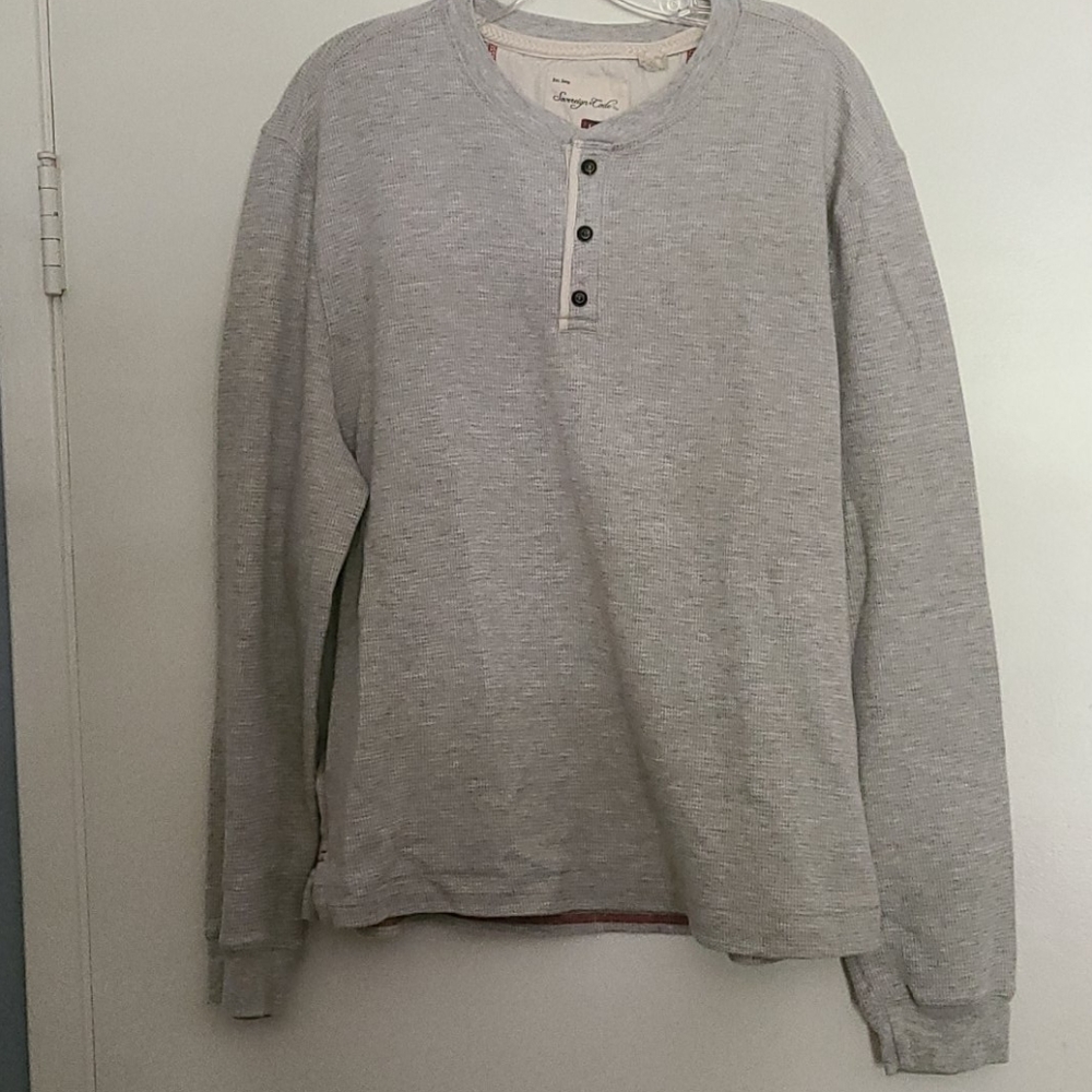 Grey thermal long sleeve henley Sovereign Code